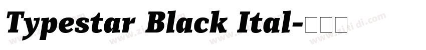 Typestar Black Ital字体转换